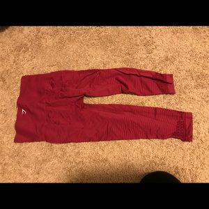 Gymshark Wine laser cut capri leggings